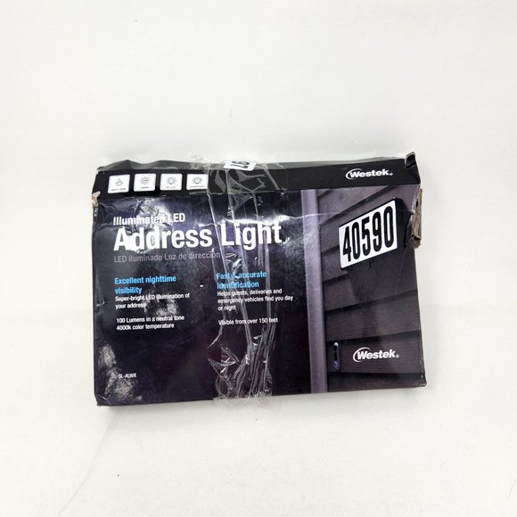 Westek SL-ALWR Address Light Led Wired LT 5.125Hx 10"W x 1"D Black - Picture 9 of 16